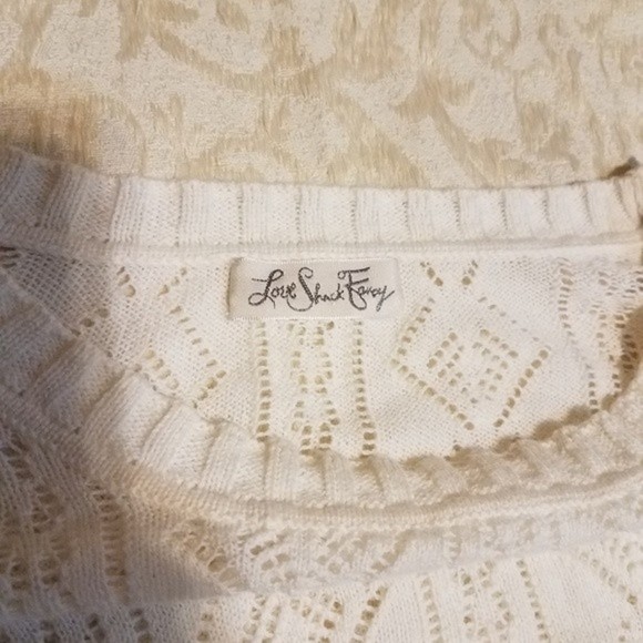 LoveShackFancy Cream Long Sleeve Top - Picture 8 of 9